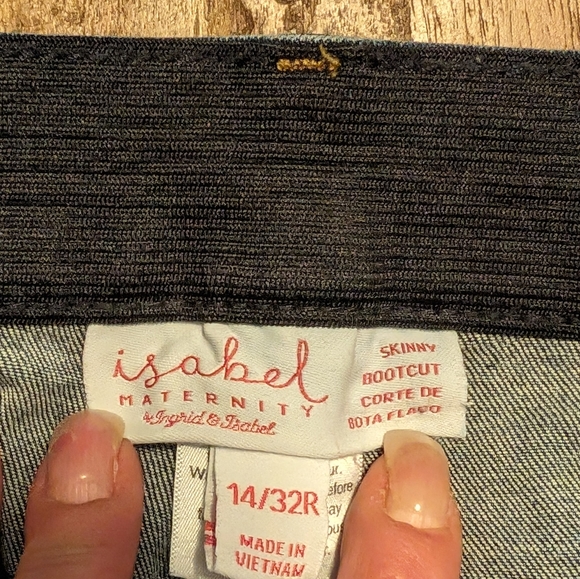 Isabel Maternity by Ingrid & Isabel Skinny Boot Cut Jeans sz.14/32R - Picture 3 of 8